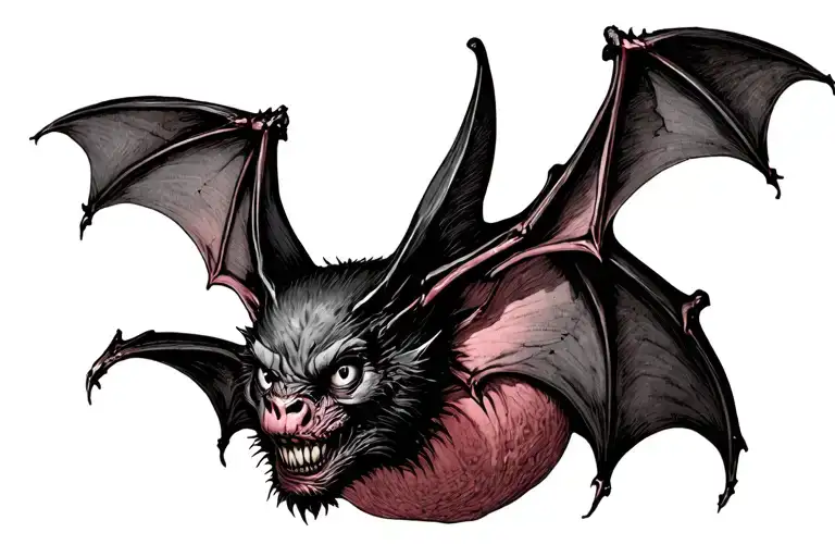 vampire bat, gothic, simple, aesthetic tattoo tattoo design idea