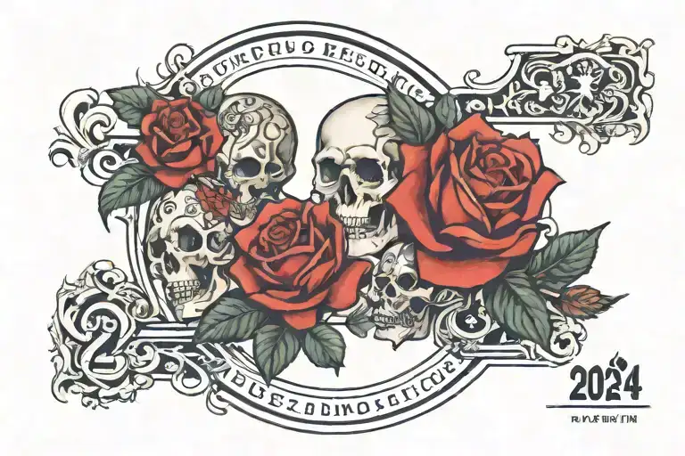 2024 concert tickets tattoo design idea