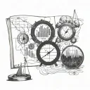 Combine a sketchbook with a stock market graph to represent your occupation in investment banking and your passion for sketching tattoo design idea