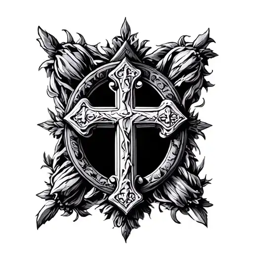 Saint peter cross tattoo design idea