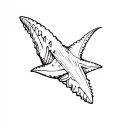 Shark tooth tattoo design idea