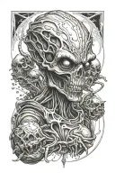 Dad, memorial, alien, Slovak, artist, musician, kind, strong, creative, love, protection, funny tattoo design idea