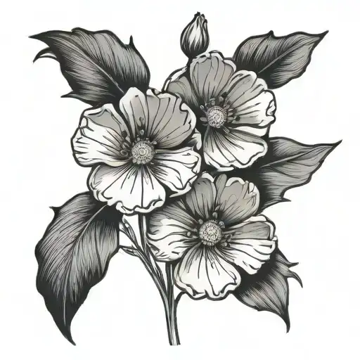 buttercup flowers tattoo design idea