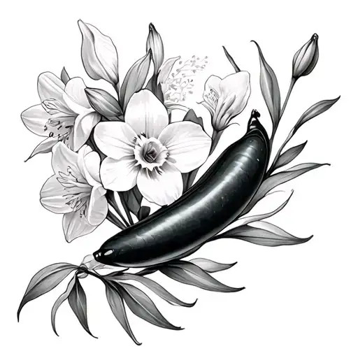 Peapod and narcissi's  tattoo design idea