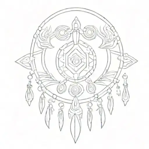 Designing jewelry based on the festive costume of the Buryat culture tattoo design idea