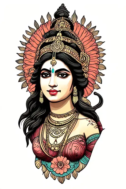 Durga tattoo design idea