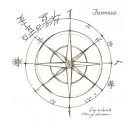 compass Japanese proverb Fall down seven times, get up eight tattoo design idea