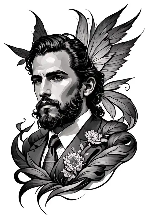 A fusion of faith, intellect, and cultural strength — celebrating your journey as both a man of law and a man of spirit. tattoo design idea