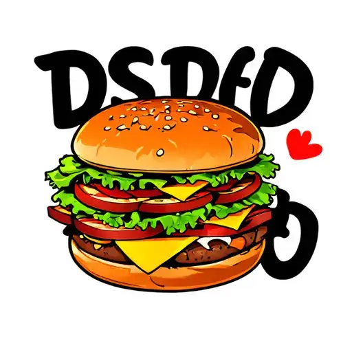 cheeseburger with down syndrome awareness tattoo design idea