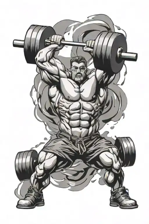 bodybuilding weight lifting tattoo design idea