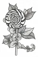 Lollipop tattoo design idea