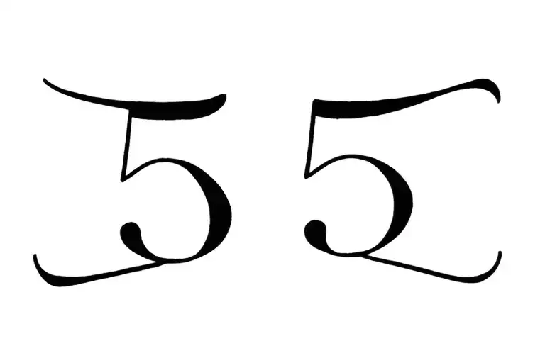 555 tattoo design idea