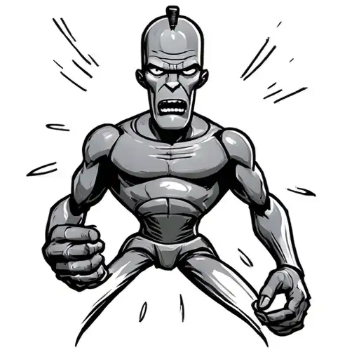 30's rubber hose style Bender Futurama tattoo design idea