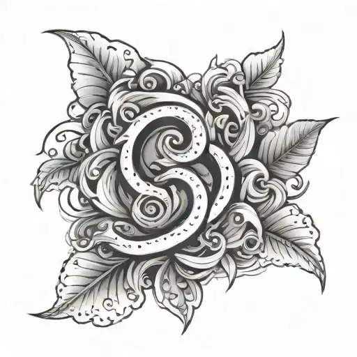 number 3 tattoo design idea