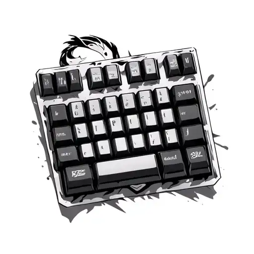 keyboard league of legends tattoo design idea