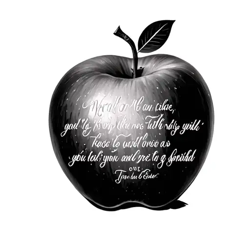 Apple Of Eden with a bible verse tattoo design idea