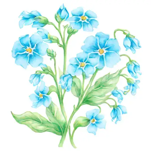 forgetmenot tattoo design idea