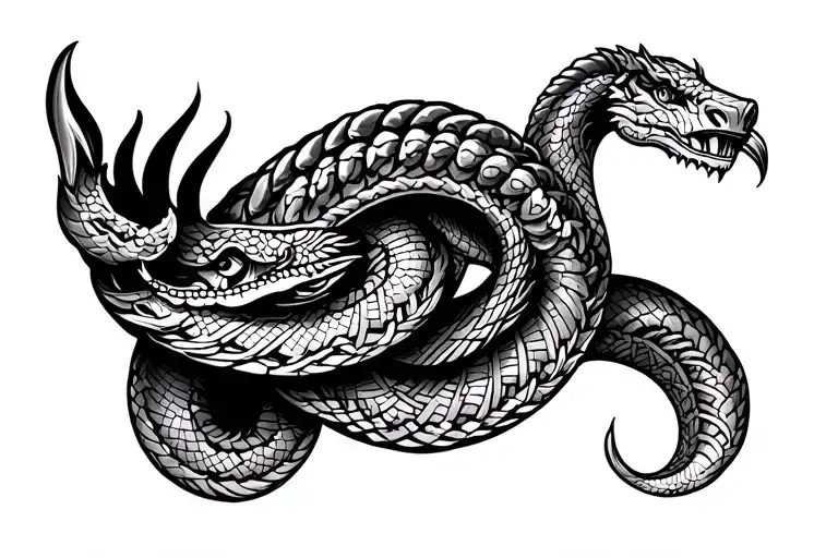 aztec serpent tattoo design featuring tattoo design idea