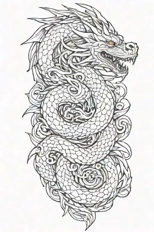 dragon tattoo design idea