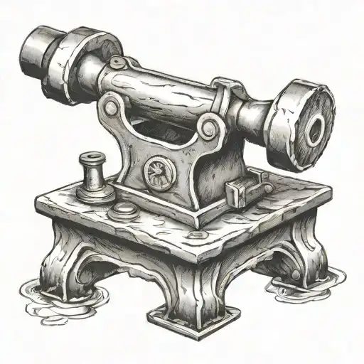 hammer and anvil tattoo design idea