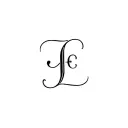 letters J "heart" E tattoo design idea
