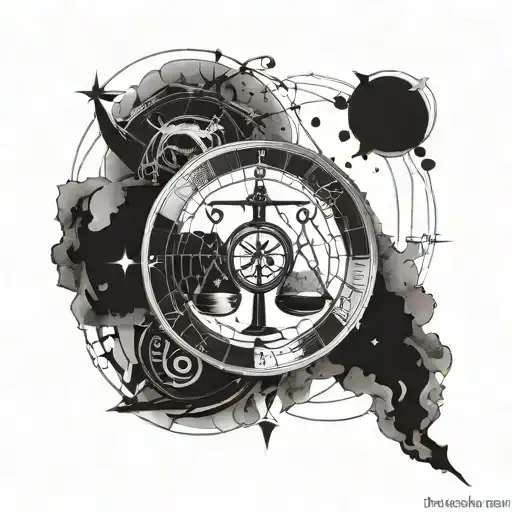 zodiac libra, life path 4, matrix of destiny 8, born on 11 tattoo design idea