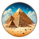 Pyramids inside a circle tattoo design idea