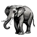 mayan elephant tattoo design idea