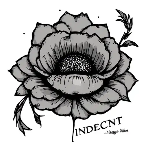 Minimalistic fine line based on the song Indecent by Maggie Miles tattoo design idea