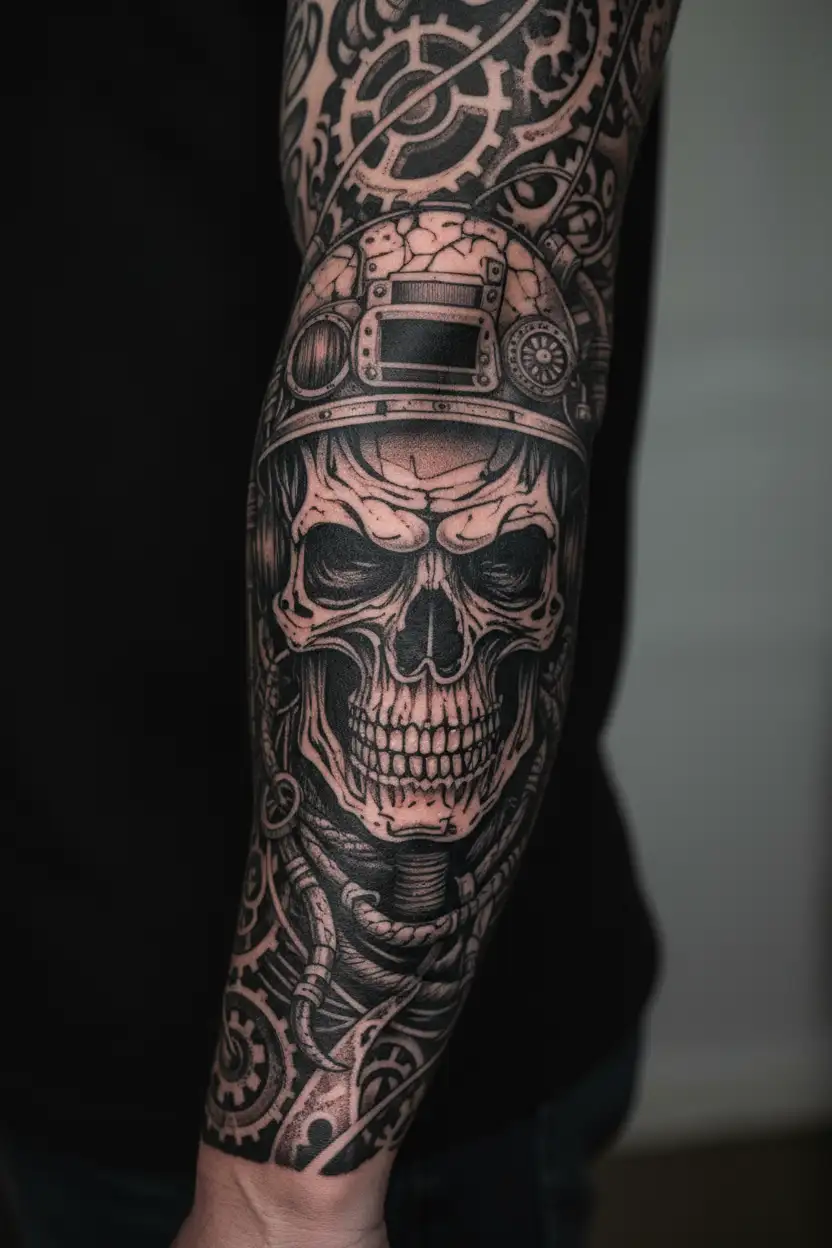 skull welder tattoo design idea