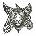 South African tribal patterns tattoo design idea