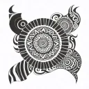 South African tribal patterns tattoo design idea