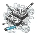 A pixelated gaming controller intertwined with a pool cue, symbolizing the client's love for gaming and pool tattoo design idea