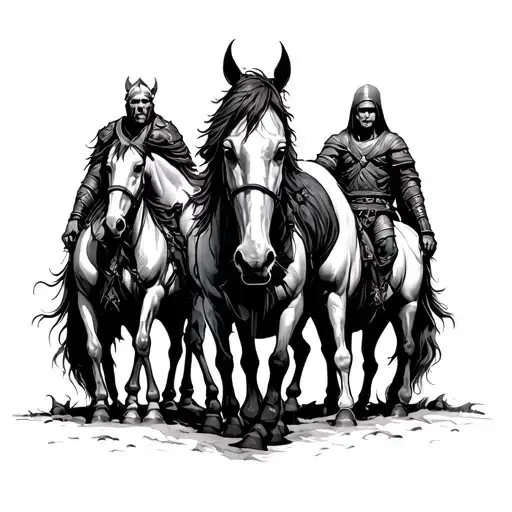 four horsemen of the apocalypse tattoo design idea