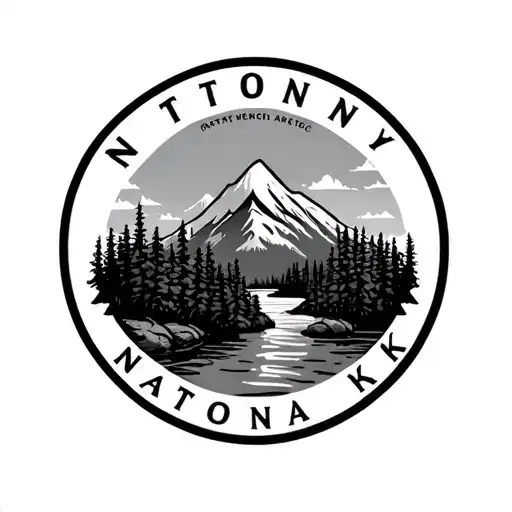 National Park logo incorporated tattoo design idea