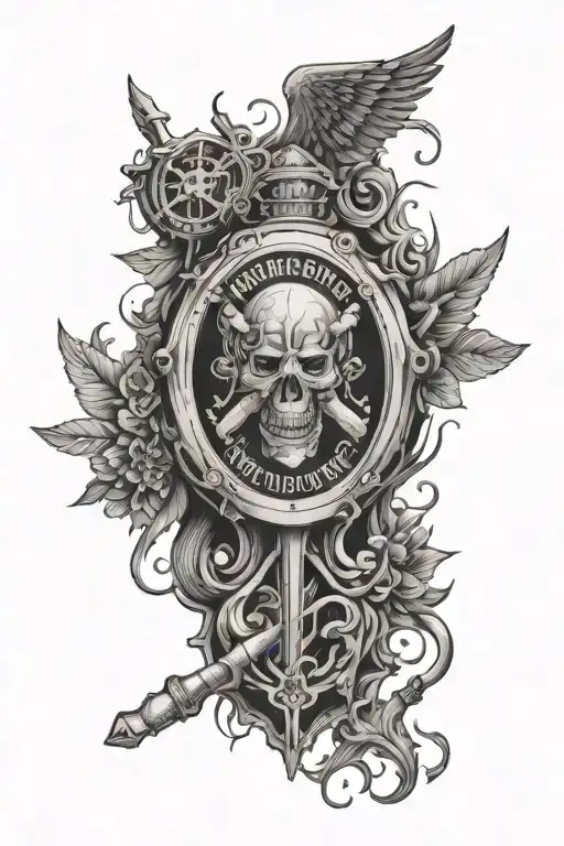 emergency medicine surrounded tattoo design idea