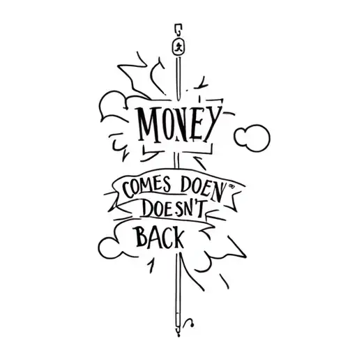 money comes back, time doesn't tattoo design idea