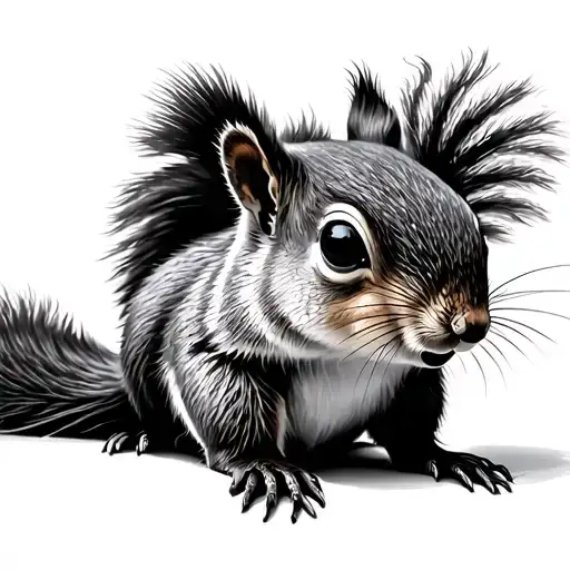Squirrel tattoo design idea