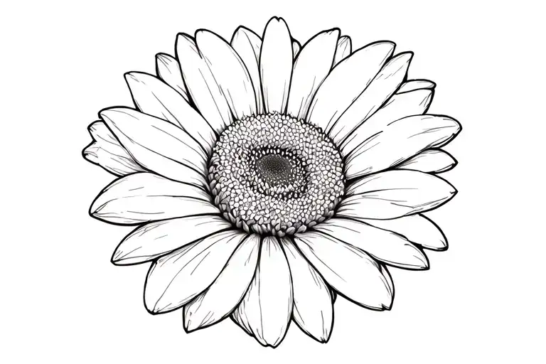 GERBERA DAISY tattoo design idea