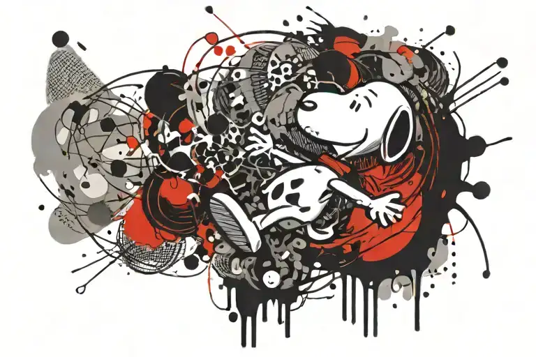 Snoopy tattoo design idea