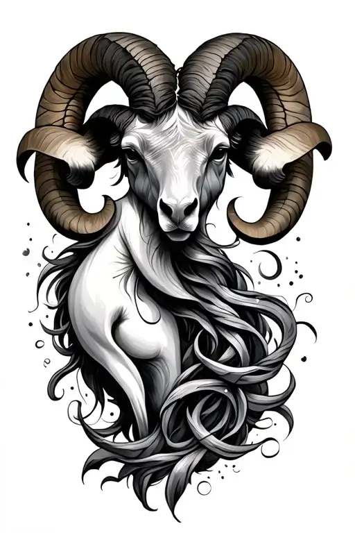 Aries and Aquarius  tattoo design idea
