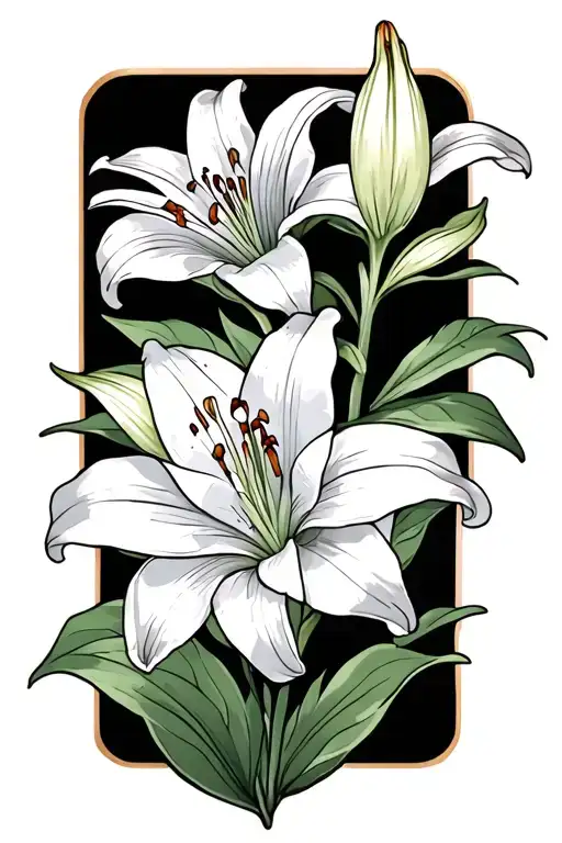 Asiatic Lily - Starlette tattoo design idea