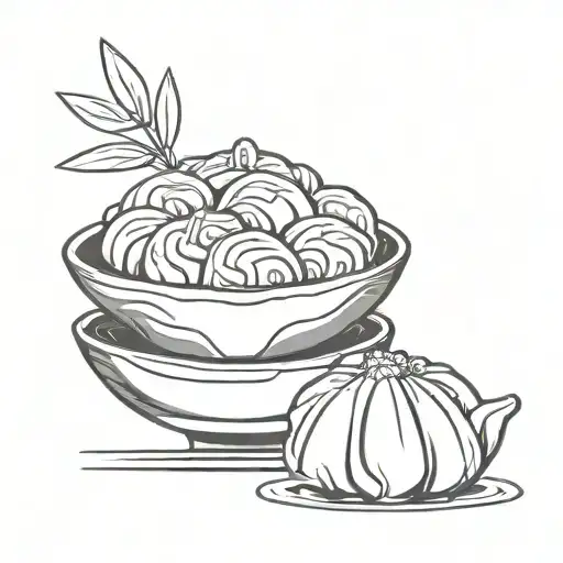 dumpling tattoo design idea