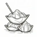 dumpling tattoo design idea