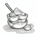 dumpling tattoo design idea