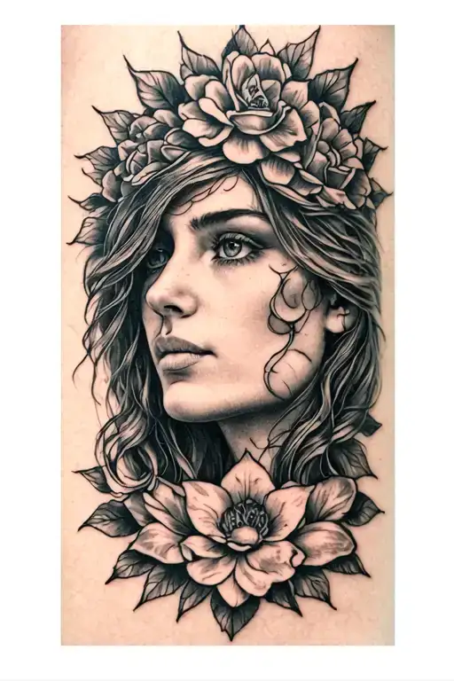 Wisdom and love tattoo design idea