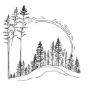 a forest tattoo design idea