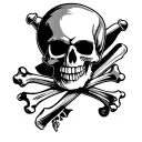 jolly roger tattoo design idea