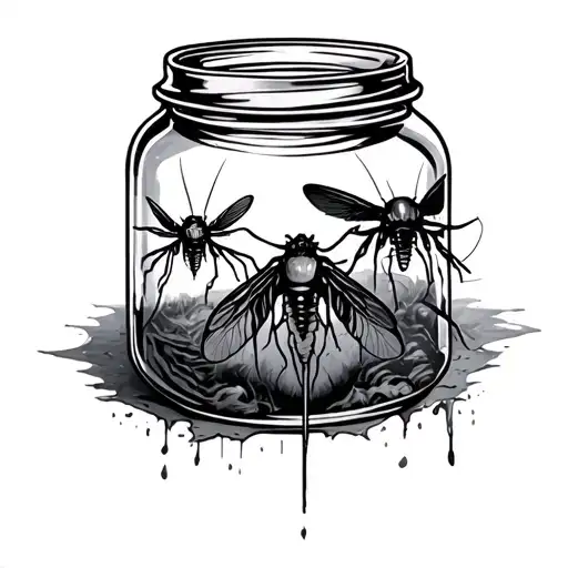 jar of flies and slipknot tattoo design idea