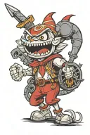 diablo de cuphead game style tattoo tattoo design idea